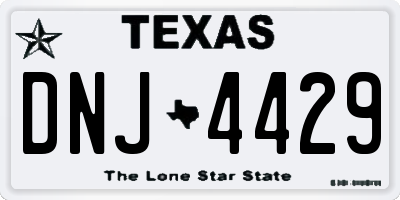 TX license plate DNJ4429