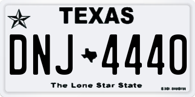 TX license plate DNJ4440