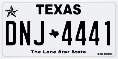 TX license plate DNJ4441