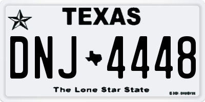 TX license plate DNJ4448