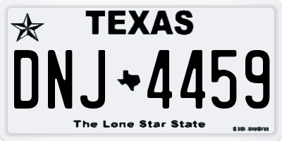 TX license plate DNJ4459