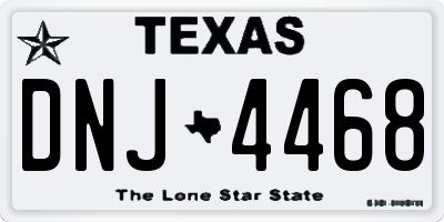 TX license plate DNJ4468