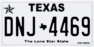 TX license plate DNJ4469