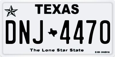 TX license plate DNJ4470