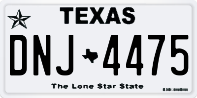 TX license plate DNJ4475