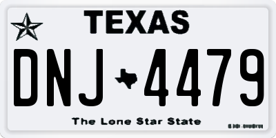 TX license plate DNJ4479