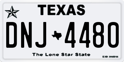 TX license plate DNJ4480