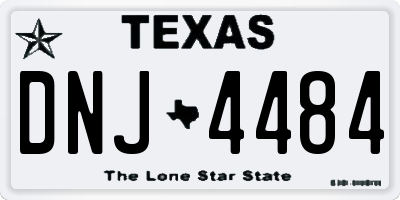 TX license plate DNJ4484