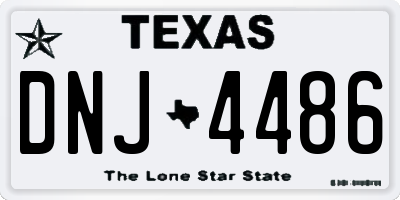 TX license plate DNJ4486