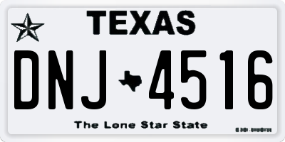 TX license plate DNJ4516
