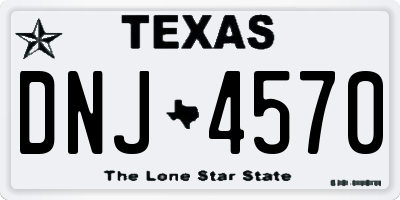 TX license plate DNJ4570