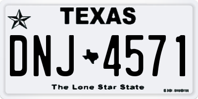 TX license plate DNJ4571