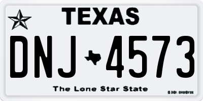 TX license plate DNJ4573