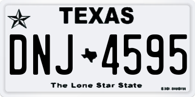 TX license plate DNJ4595