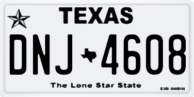 TX license plate DNJ4608