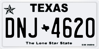 TX license plate DNJ4620