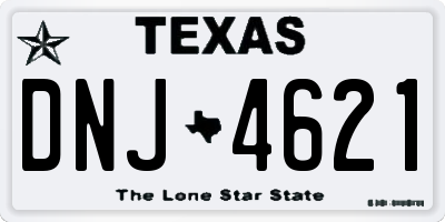 TX license plate DNJ4621