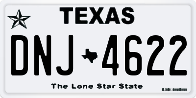 TX license plate DNJ4622