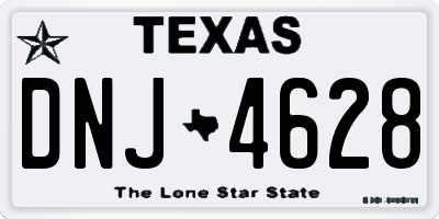 TX license plate DNJ4628