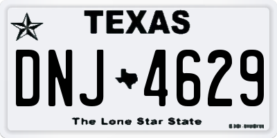 TX license plate DNJ4629