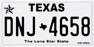 TX license plate DNJ4658