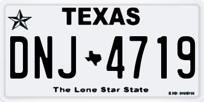TX license plate DNJ4719