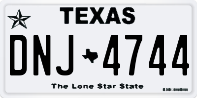 TX license plate DNJ4744