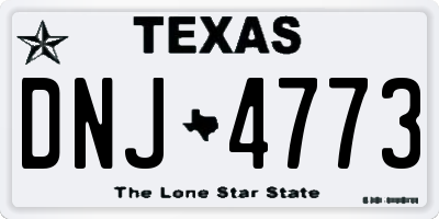 TX license plate DNJ4773