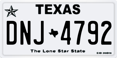 TX license plate DNJ4792