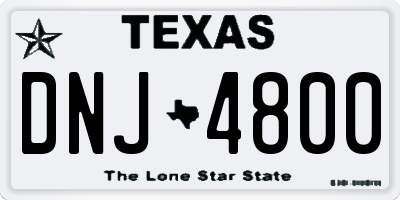 TX license plate DNJ4800