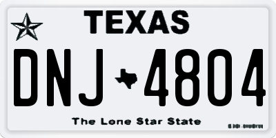 TX license plate DNJ4804