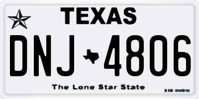 TX license plate DNJ4806