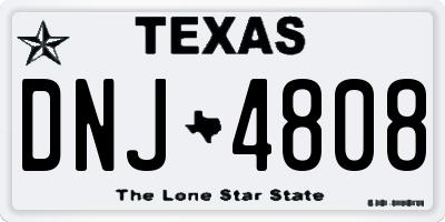 TX license plate DNJ4808