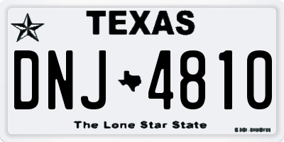 TX license plate DNJ4810