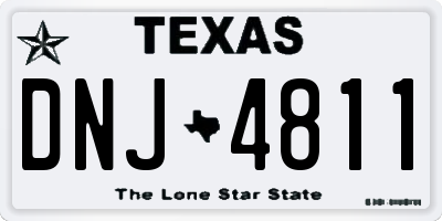 TX license plate DNJ4811