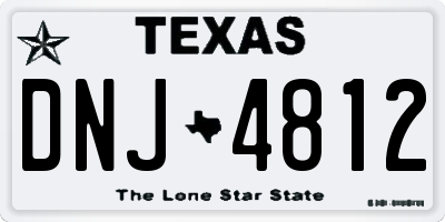 TX license plate DNJ4812