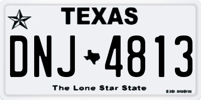 TX license plate DNJ4813