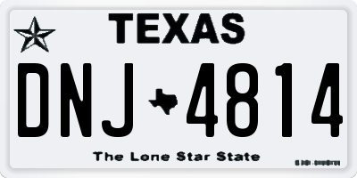 TX license plate DNJ4814