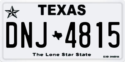 TX license plate DNJ4815