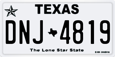 TX license plate DNJ4819