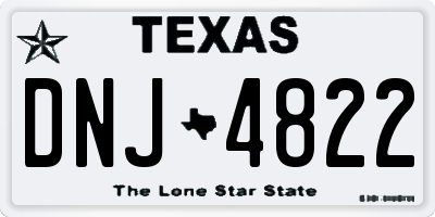 TX license plate DNJ4822