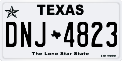 TX license plate DNJ4823