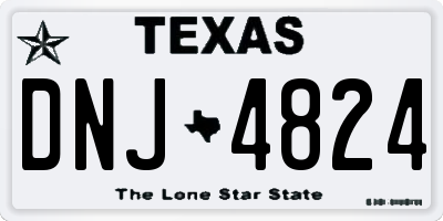 TX license plate DNJ4824