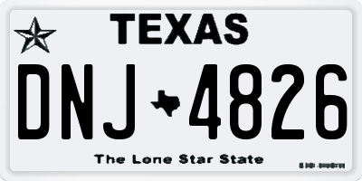 TX license plate DNJ4826