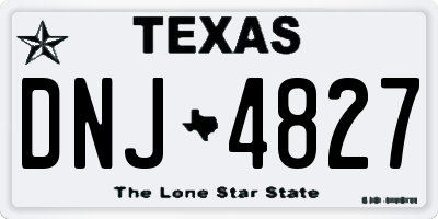 TX license plate DNJ4827
