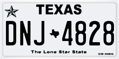 TX license plate DNJ4828