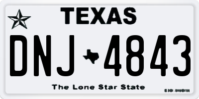 TX license plate DNJ4843