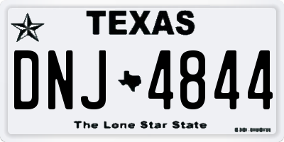 TX license plate DNJ4844