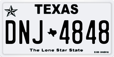 TX license plate DNJ4848