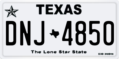 TX license plate DNJ4850